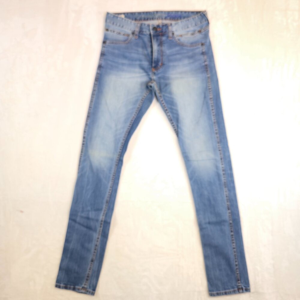 Calvin KIein Mens 29x32 Sculpted Slim Faded Blue Denim Jeans 2016 STYLE# 41ZP736